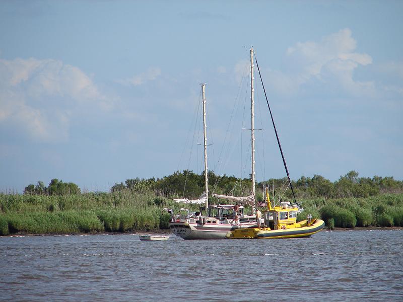 19_06_06 103.jpg - Wenn man es selbst nicht schafft, kommt das Abschleppboot vorbei und kassiert...